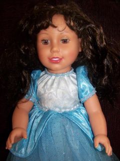  Lifelike Doll Brunette Walt Disney Doll 18 w Cinderella Outfit