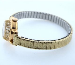No Reserve 18K Yellow Gold Grandy Swiss Ladies Vintage Watch 17 Jewels