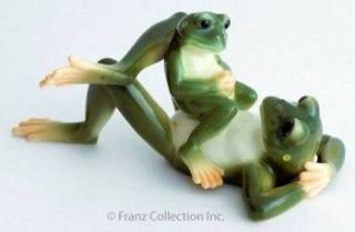 franz collection porcelain golden pond harmony amphibia frog father