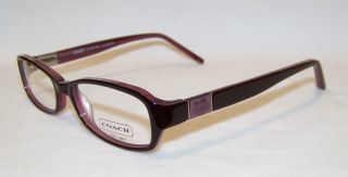 Coach Glynnis Black Berry 50 Eyeglass Frame Eyeglasses New