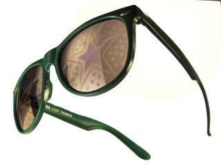 Star Eyes Vintage 80s Glam Wayfarer Sunglasses Green