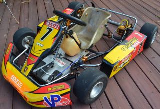 FITTIPALDI RACING GO KART ROLLING CHASSIS 5 12 YRS OLD USED FOR
