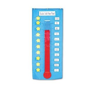 New Thermometer Goal Gauge Pocket Chart 21W x 48 1 2H
