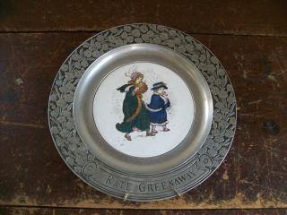 Wilton Pewter Kate Greenaway Collector Plate w Wall Hanger