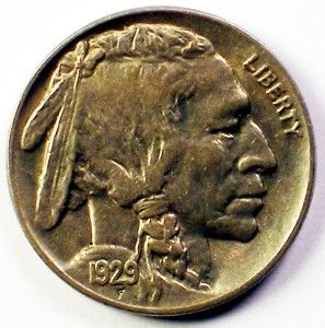 1929 s BU Buffalo Nickel Coin