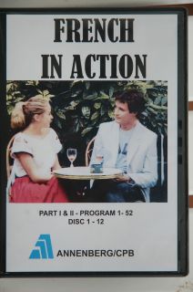 French in Action Part 1 and 2 12 DVD Set Episodes 1 52
