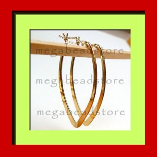 14k Gold Filled Long Hoop Ear Wire Earrings F204GF L
