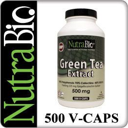 NutraBio Green Tea Extract Antioxidant 45 Fat Burner EGCG 500 V Caps