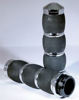 This photo shows Harley grips. The Metric grips look the same, but
