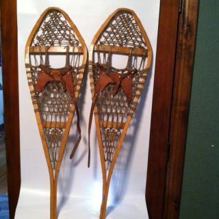 Vintage Gros Louis Snowshoes 12 x 42 Made in Canada