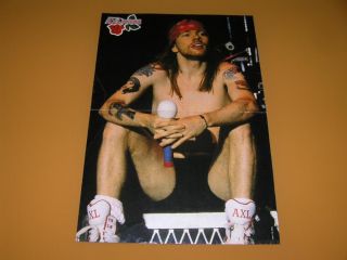 AXL Rose Richard Grieco Huge 90s Magazine Poster