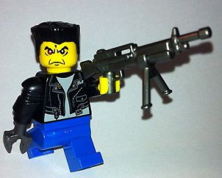 LEGO TERMINATOR 2 arnold schwarzeneger custom figure & weapon