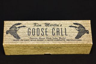 Ken Martin Horse Shoe Lake GOOSE Call Box Instructions Price List