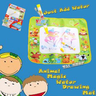  Water Animal Drawing Mat & Magic Pen Child Kids Baby Toy Gift Art