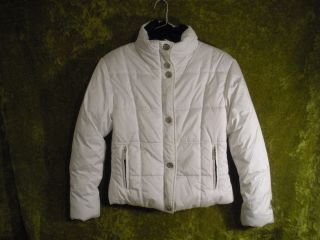 White Quilted Puff Marker Ski Jacket Size 6