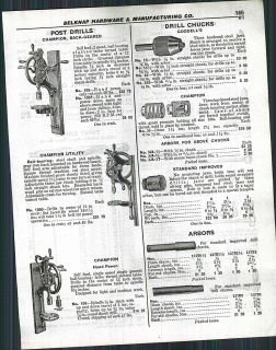 1929 Ad Champion Post Drill Utility Hand Power
