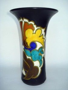  Antique Gouda Plazuid Art Pottery Vase Grotius Design Holland 1929