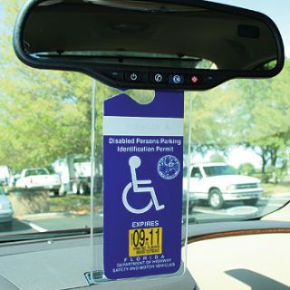 New Handicap Parking Protector Plastic Car Holder Set 2