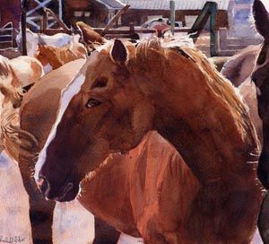 Print Thoroughbred Warmblood Quarter Horse Painting Art