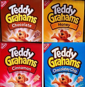  Teddy Grahams 4 Flavor Choices Teddy Bear Graham Snacks Cookies