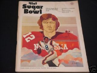 1974 sugar bowl game program nebraska flori da time left