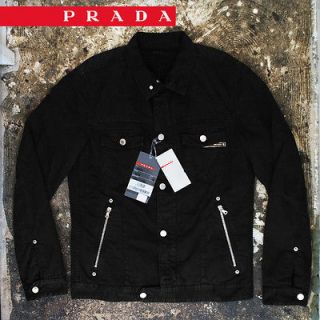 NEW Prada Linea Rossa Black Denim Jacket   GENUINE RRP: £385 BNWT