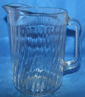 Imperial Glass Swirl Pitcher 64 Ounce Vintage Glassware Clear
