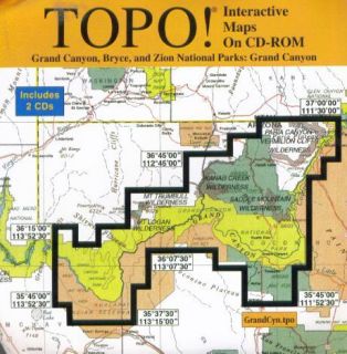 Topo Grand Canyon Bryce Zion National Parks PC CD