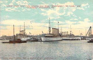 C1915 Philadelphia PA League Island Navy Yard Postcard