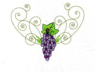 Elegant Grapes Machine Embroidery Designs