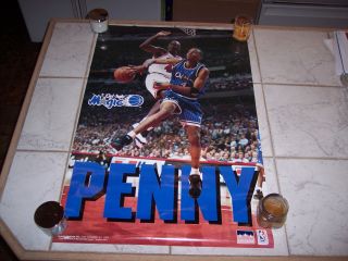 1995 NBA Poster Penny Hardaway Michael Jordan Orlando Magic Bulls