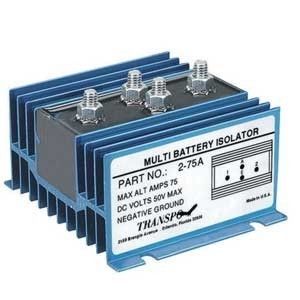 Battery Isolator 75 Amp Dual Battery System E Terminal 2 Batteries 1