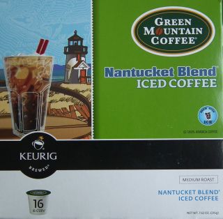 New Green Mountain Coffee Nantucket Blend Iced Coffee Flavor 16 Keurig