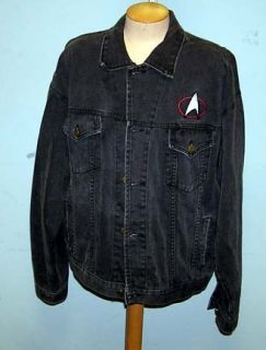 Star TrekNext Generation Embroidered Denim Jacket LG
