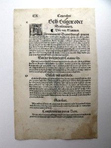 1532 Brunfels Weiditz Folio Handcol Woodcut Iris Flower