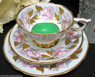 Royal Stafford Tea Cup and Saucer Morning Glory Teacup