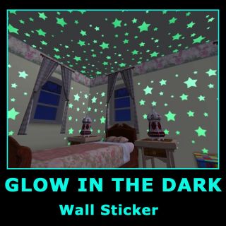 Baby Room Glow in Dark Children Bedroom Deco Wall Stickers Decals Star