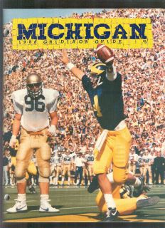 1986 Michigan Football Guide not Program Jim Harbaugh