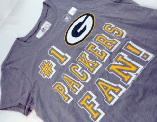 Green Bay Packers Womens Tee Shirt NFL Team Apparel 1 Fan Vintage Look