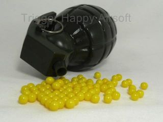  BBs 800 count Grenade Feeder Bottle OD Green w/ Yellow bb (2 Pack
