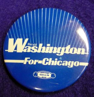 Vintage 1983 Harold Washington for Mayor Button Pinback