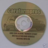 GMC Vandura Alarm Remote Auto Starter Installation CD