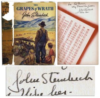 John Steinbeck Signed 1st Edition of Grapes of Wrath