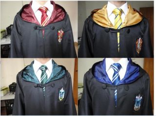 New Harry Potter Gryffindor Slytherin Hufflepuff Ravenclaw Cloak Robe