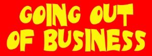 Going Out of Business Banner in Red