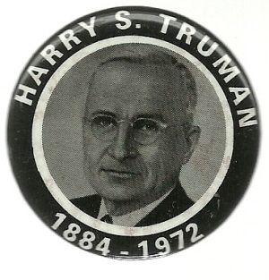 Harry Truman President Memorial Political Pin