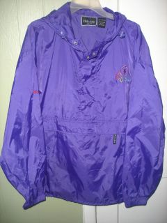Holloway Purple Packable Windbreaker Athletic Jacket L Unisex