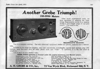 Grampas Antique Grebe CR 5 Circa 1921 Radio