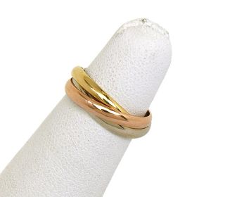  CARTIER TRI COLOR 18K GOLD TRINITY ROLLING BAND RING CARTIER SIZE 48