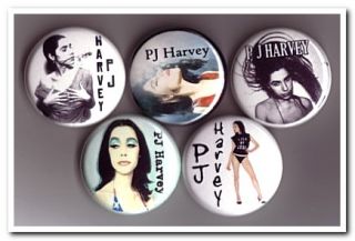 PJ Harvey Pins Buttons 5 Badges Rock Alternative CD